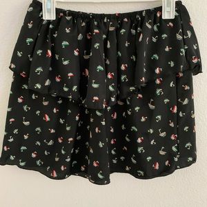 Strapless top w/ sail boat print